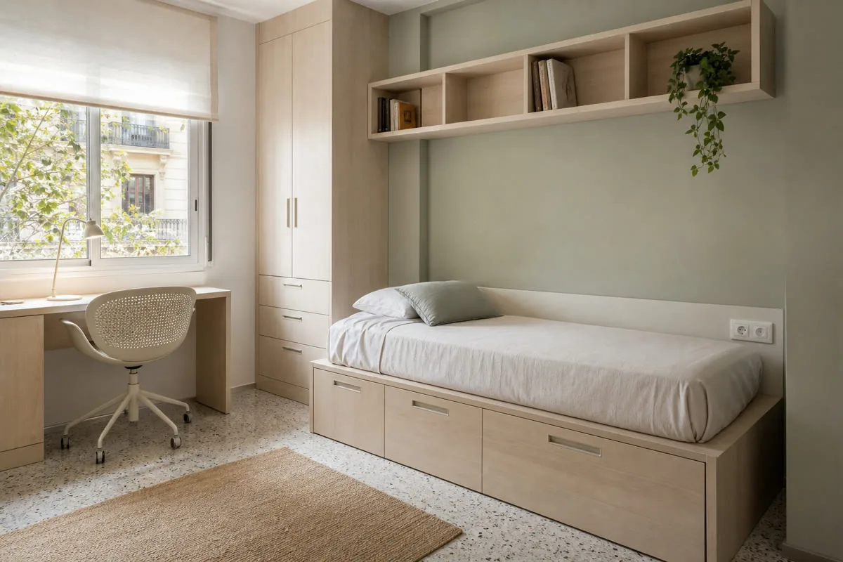 Visualización orientativa de muebles de dormitorio a medida en Mijas
